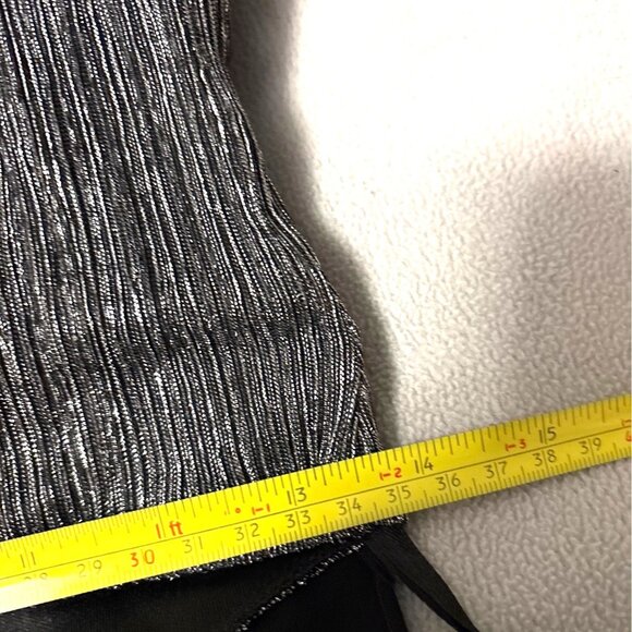 NWT  Sweet Storm Silver Metallic and Black Jumpsuit Med Holiday Party Formal - Picture 8 of 10